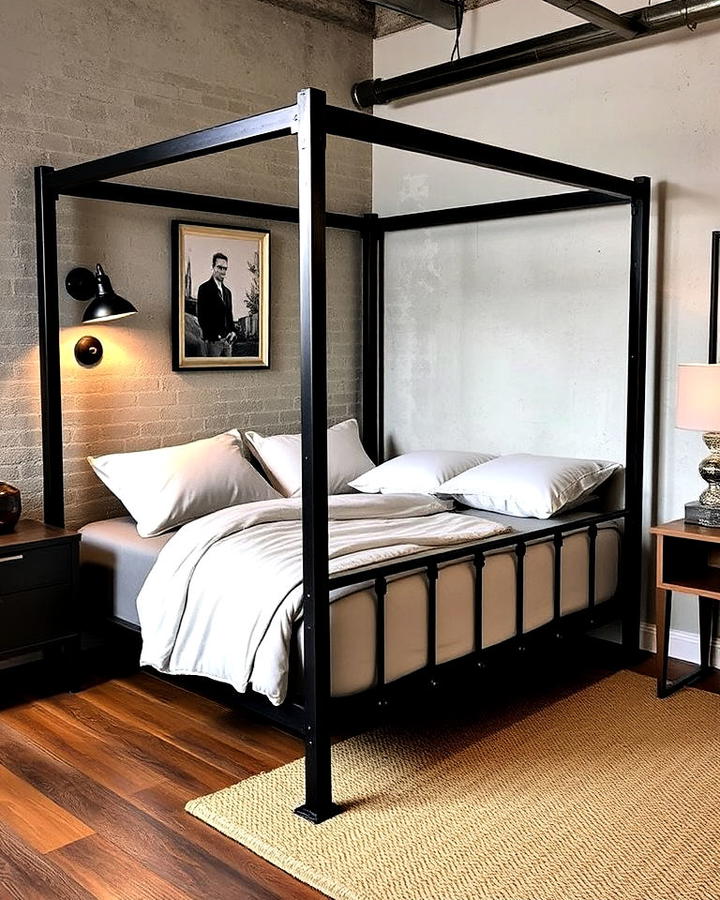 industrial style corner bed