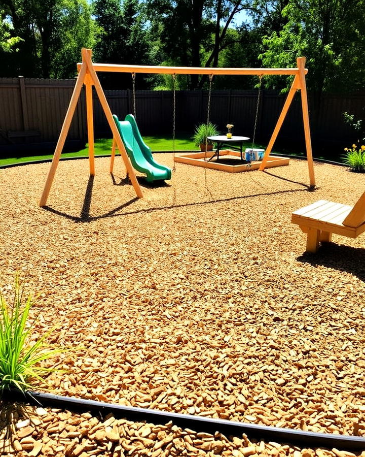 kids playground mulch patio