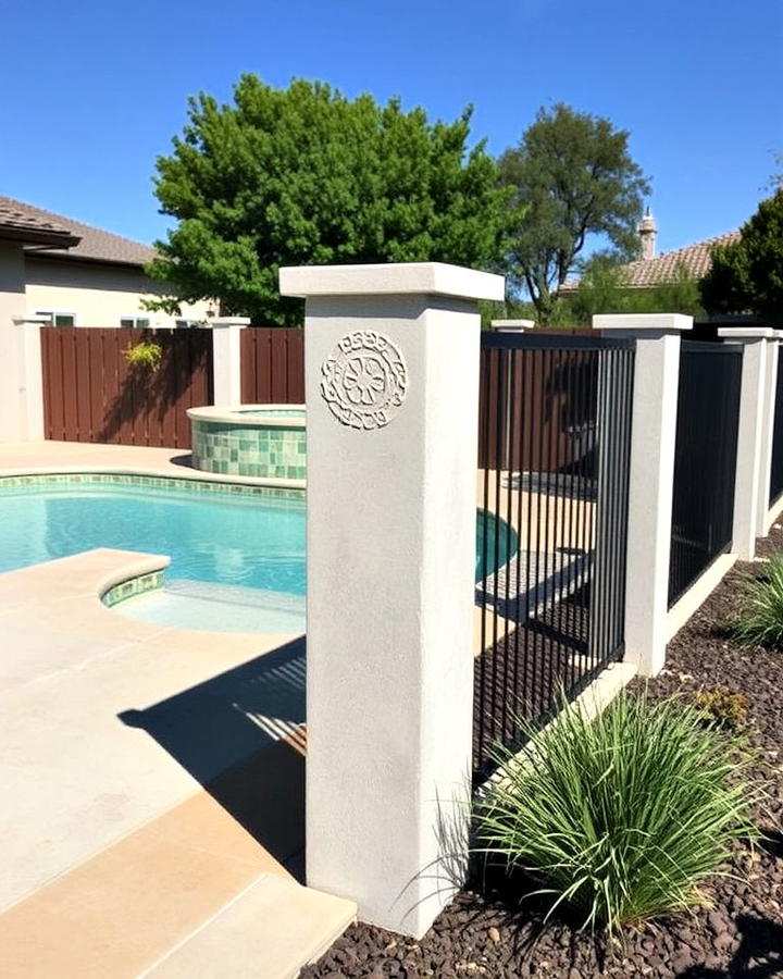 long term concrete pool fence