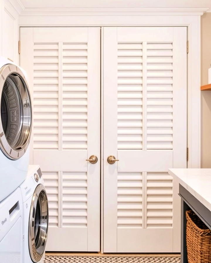 louvered door ventilation laundry room