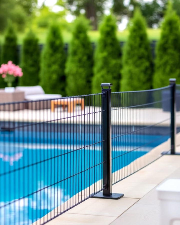 mesh pool fence design