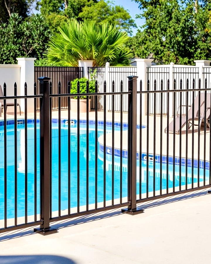 metal pool fence idea