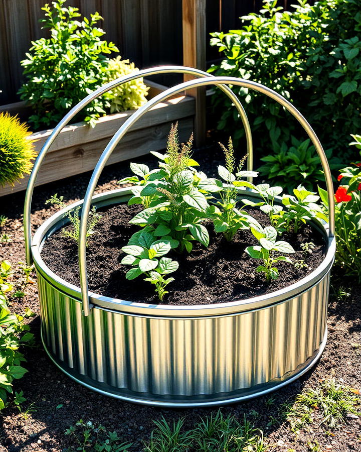 metal round garden bed