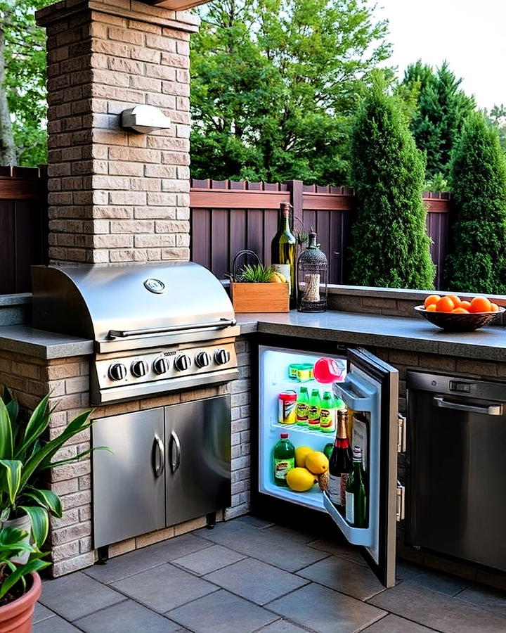 mini fridge for convenience in kitchen