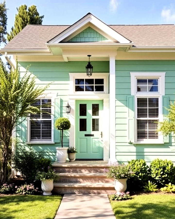 mint green freshness house exterior