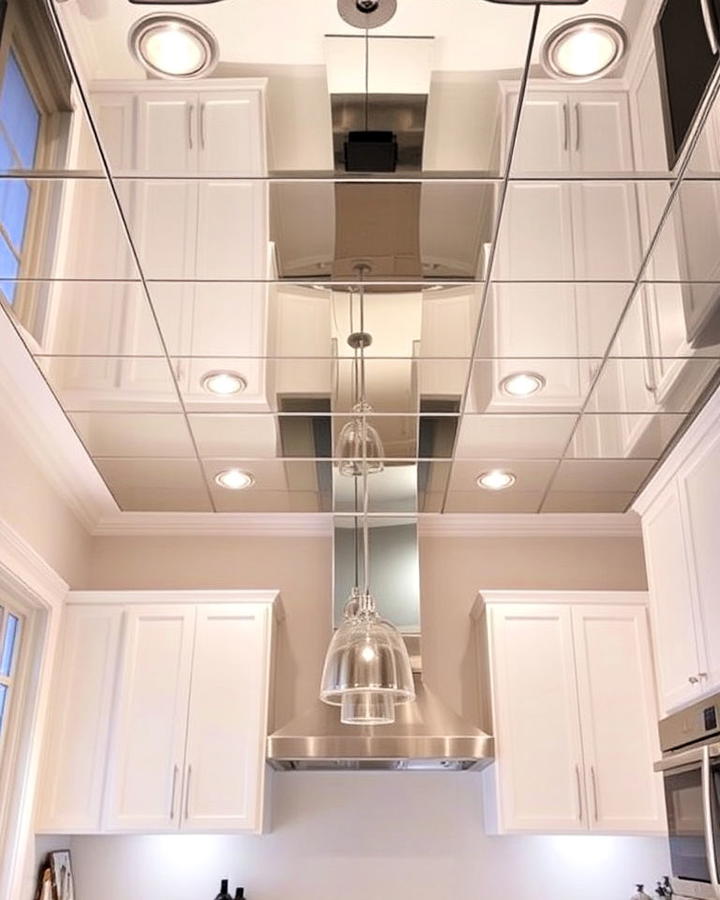 mirror ceiling illusion kitchen