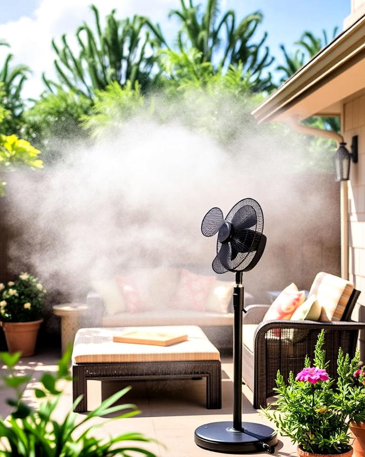 misting fan for ultimate coolness