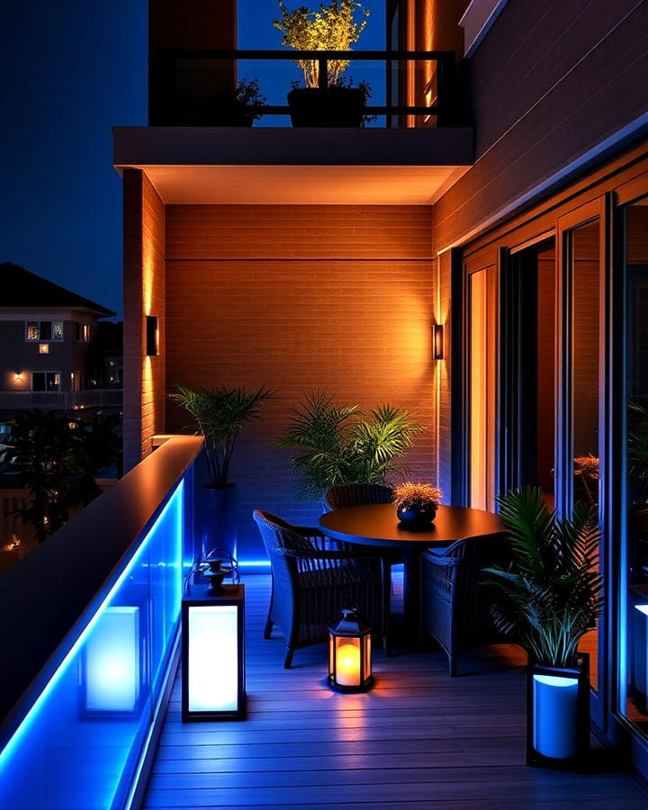 multi layered lighting balcony