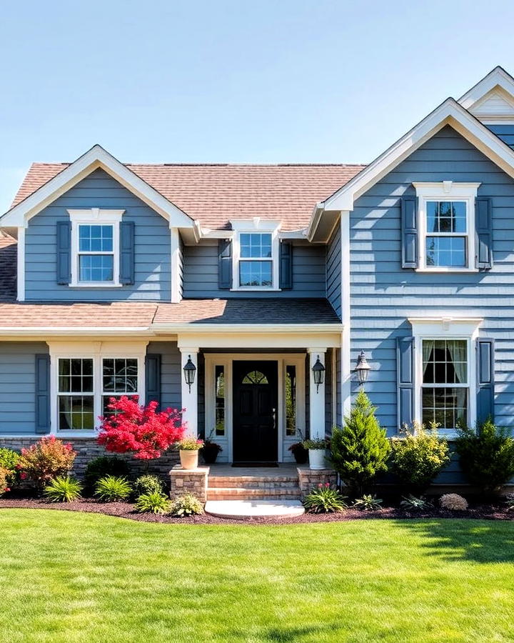 muted blue clay home for a calm atmosphere