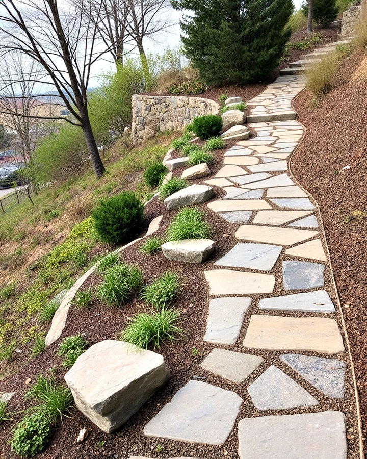 natural stone pathway idea