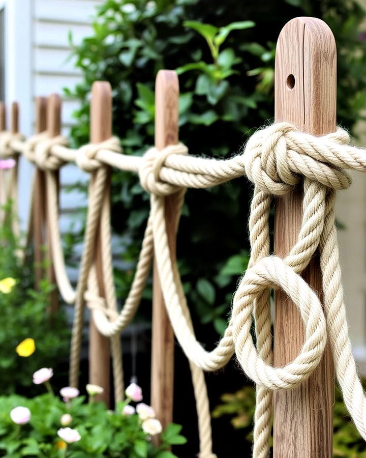 nautical rope features fence