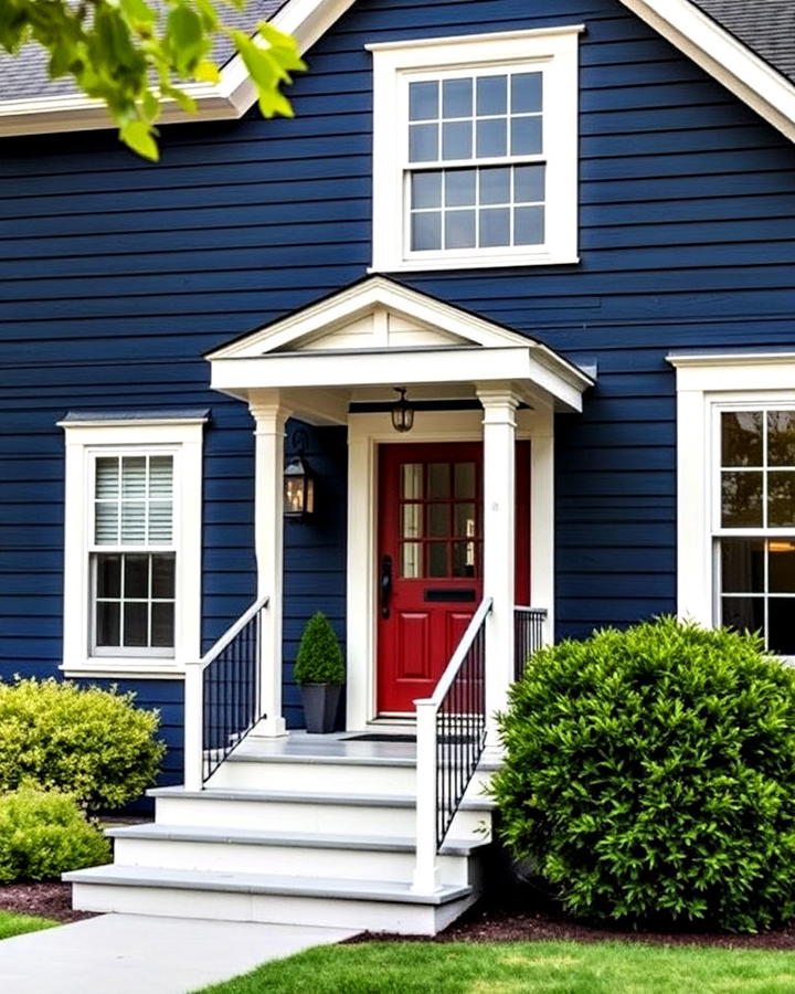 navy elegance house siding color