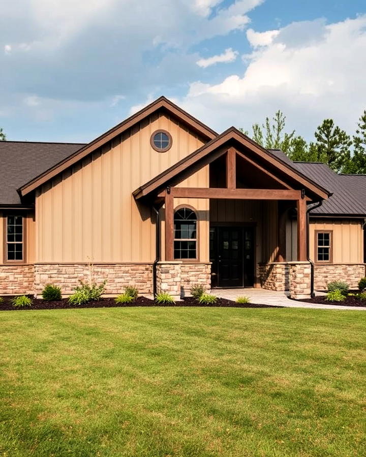 neutral earth tone palettes barndominium exterior