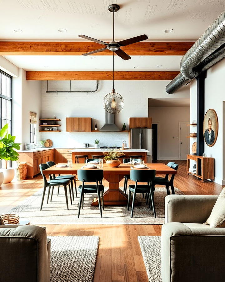 open floor plan dining room