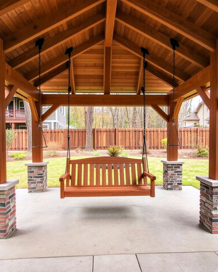 pavilion with swing seating