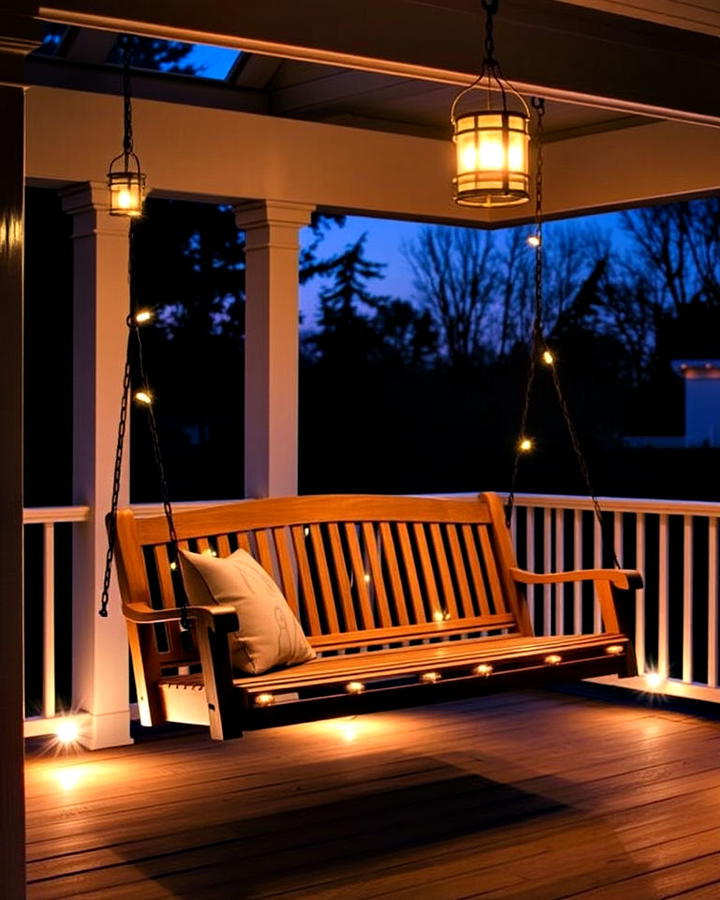 porch swing with built in lighting