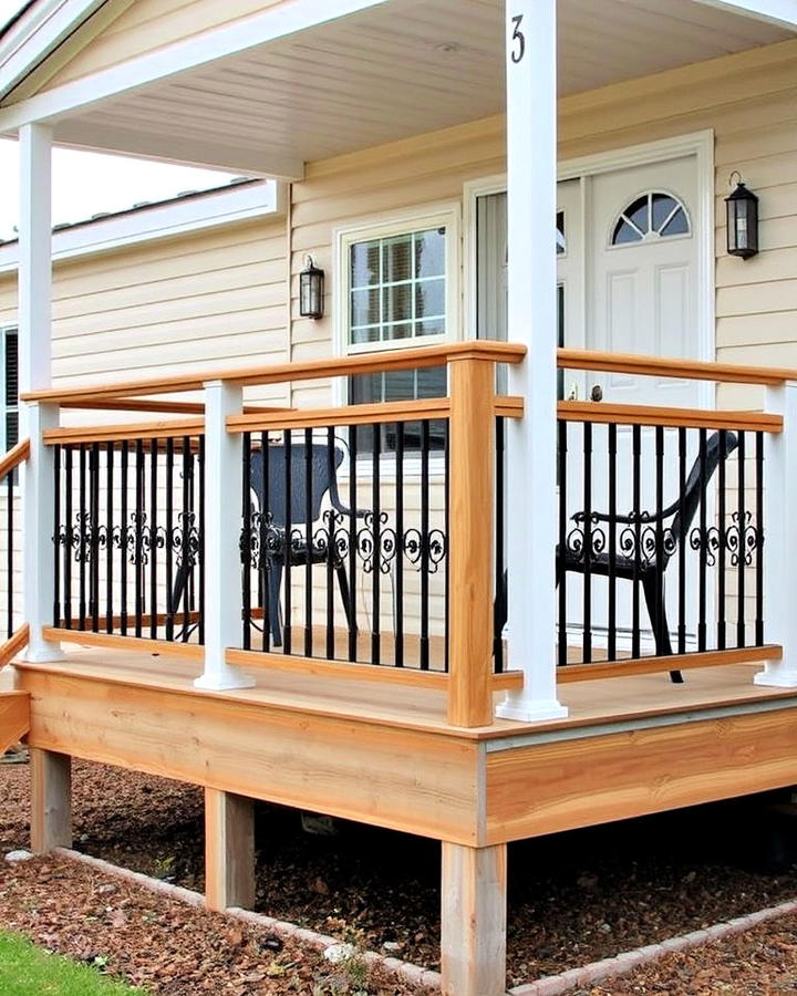 porch with railings for safety and style