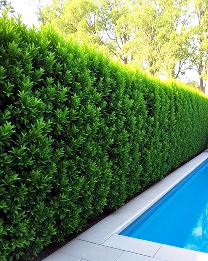 pretty plant based pool fence