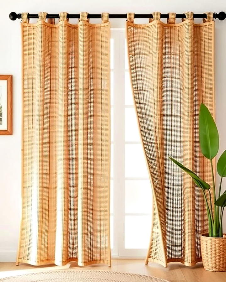 rattan curtain panels