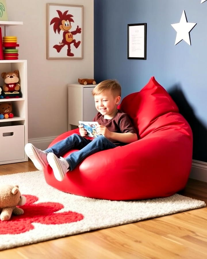 red bean bag chairs for relaxation