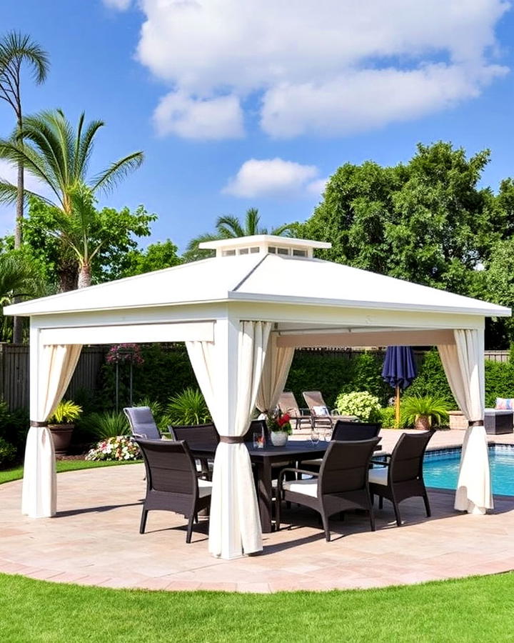 retractable roof pool gazebo