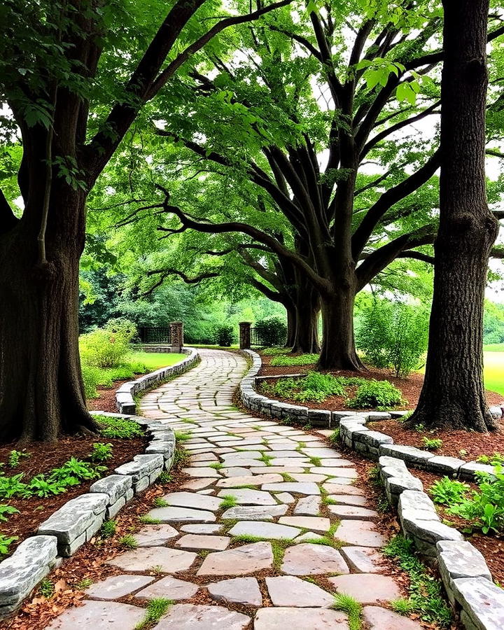 rustic stone pathway