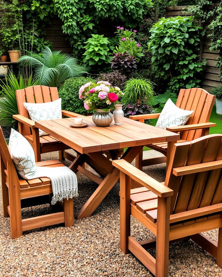 rustic wooden furniture for garden