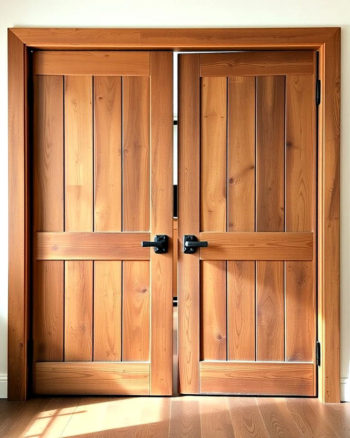 rustic wooden office doors