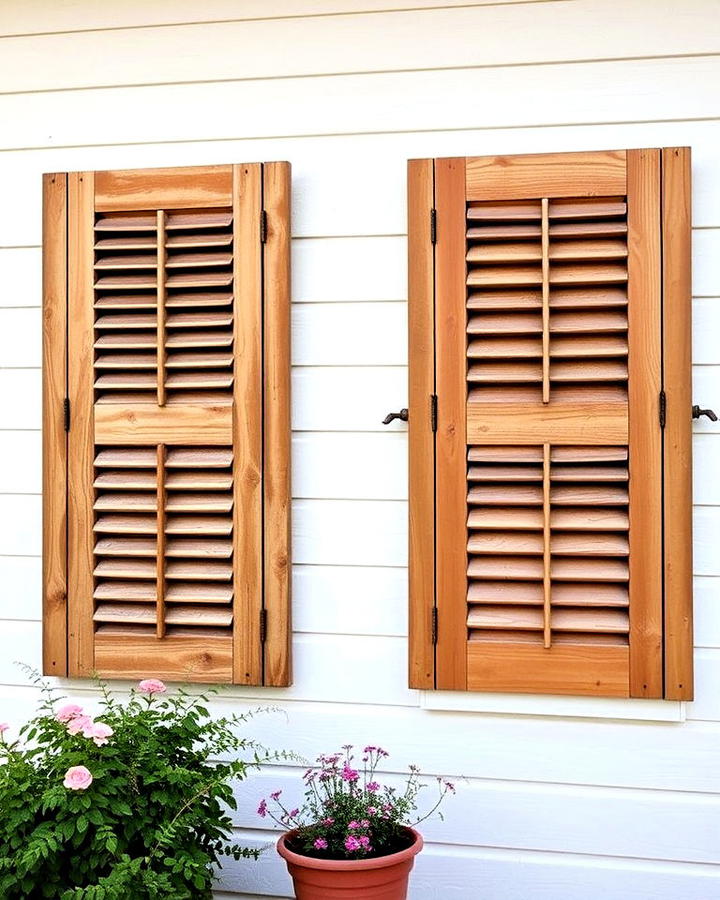 rustic wooden shutters