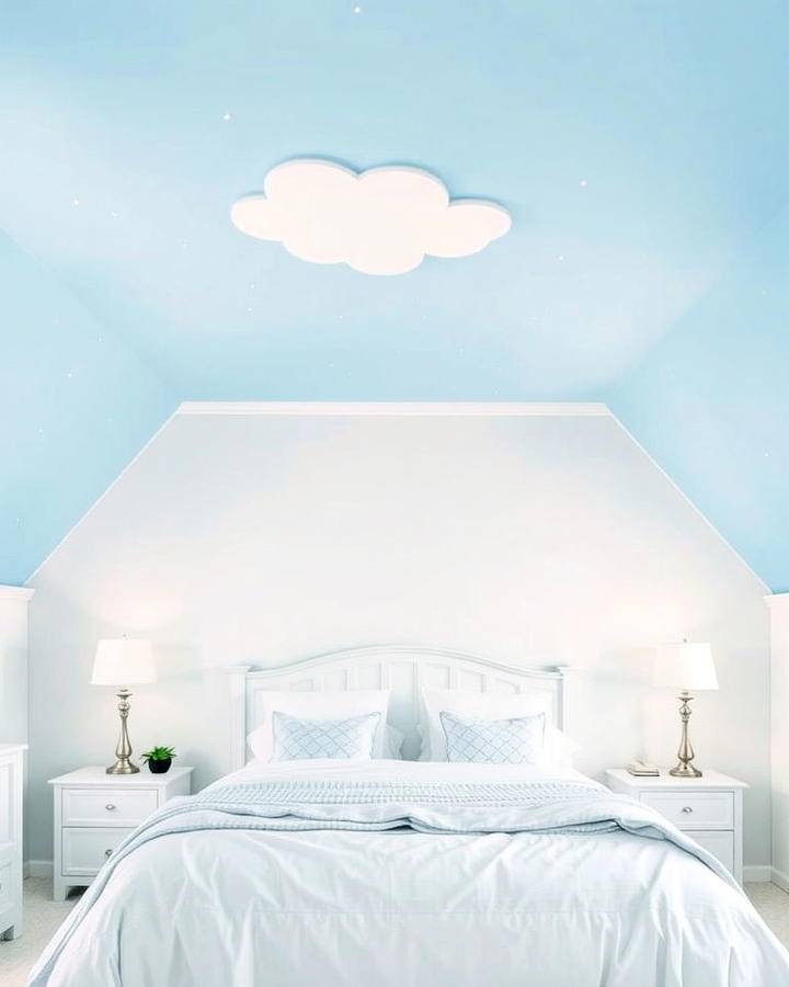 sky blue ceiling bedroom