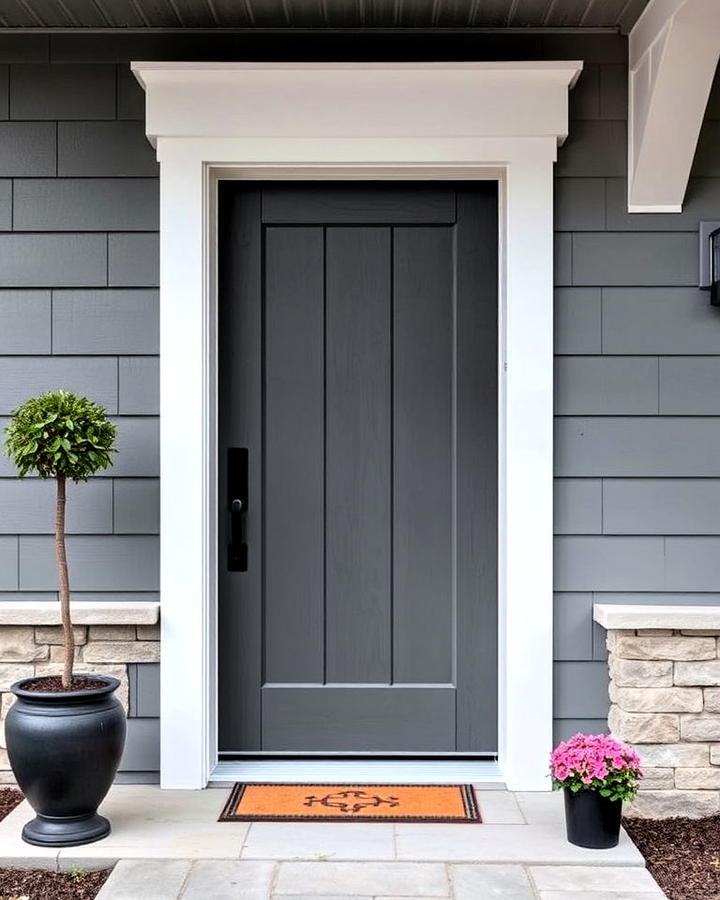 slate gray front door