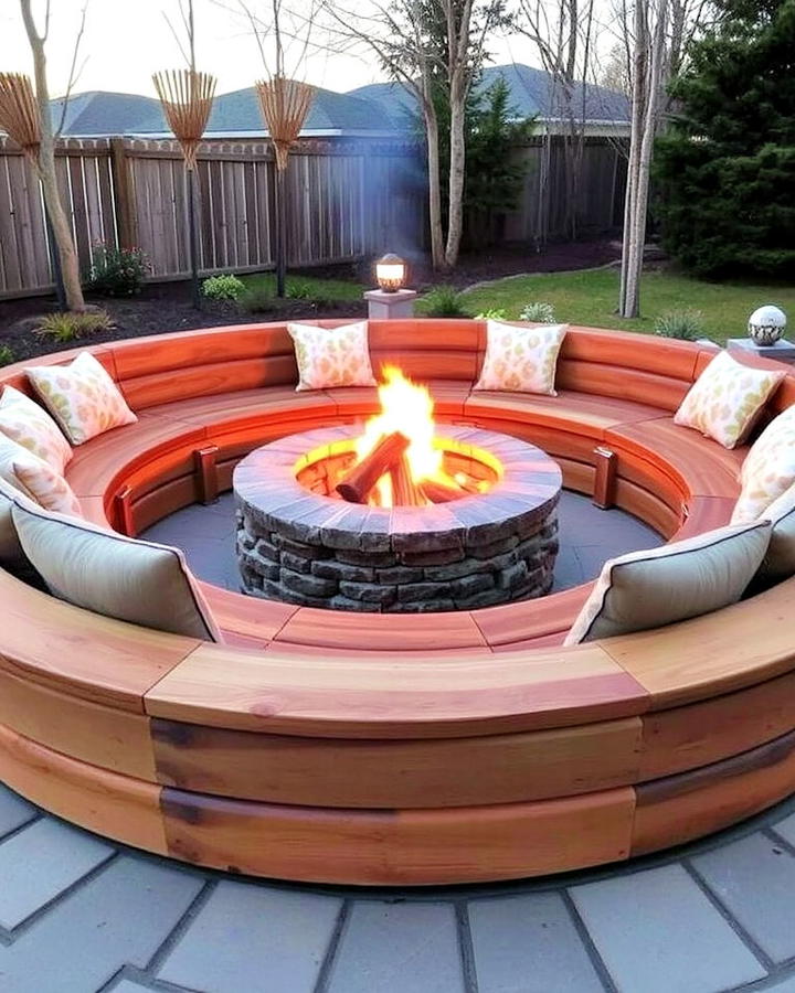 sleeper fire pit seating idea