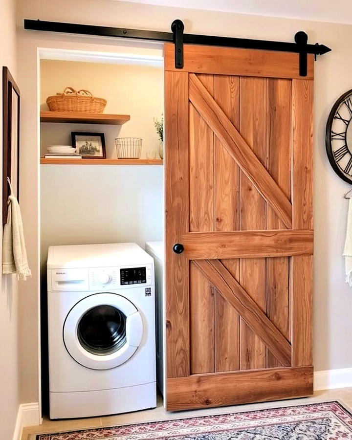 sliding barn door for laundry room