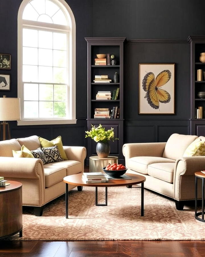 sofas with contrasting arm styles