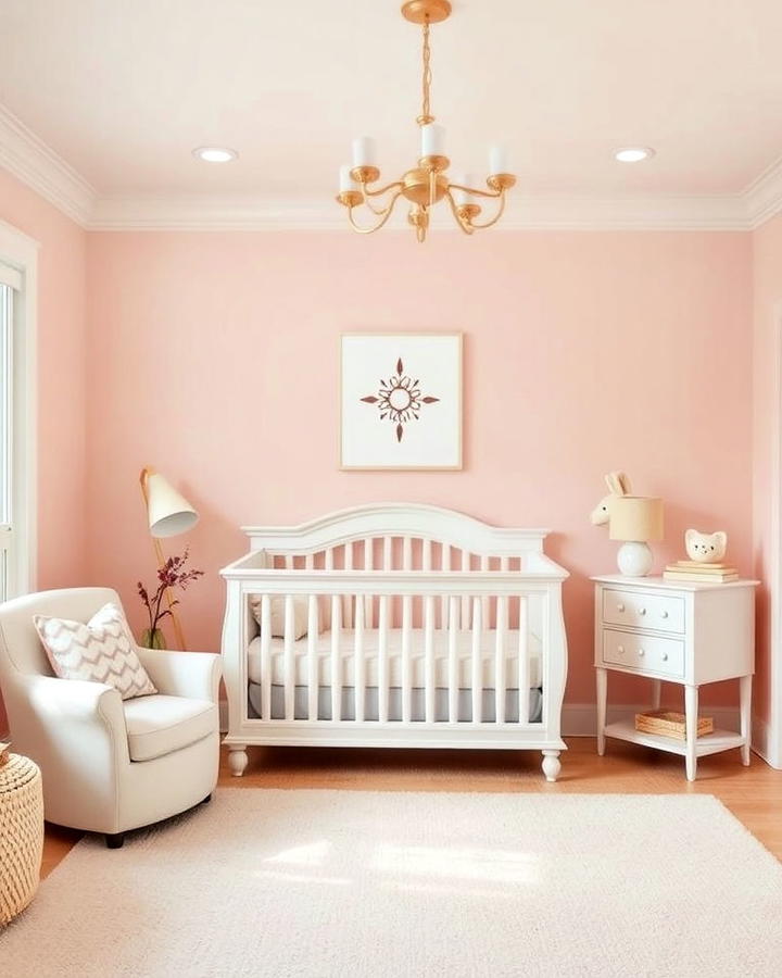 soft blush walls nursery idea