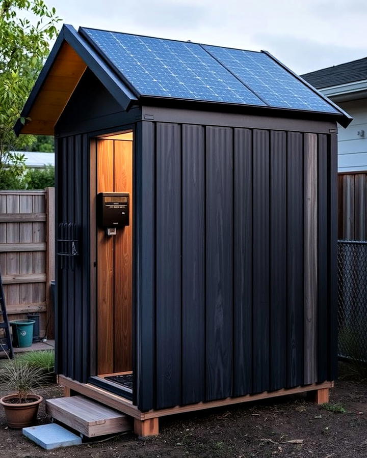 solar powered high tech outhouse design