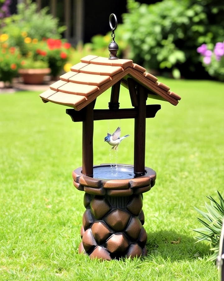 solar powered wishing well fountain