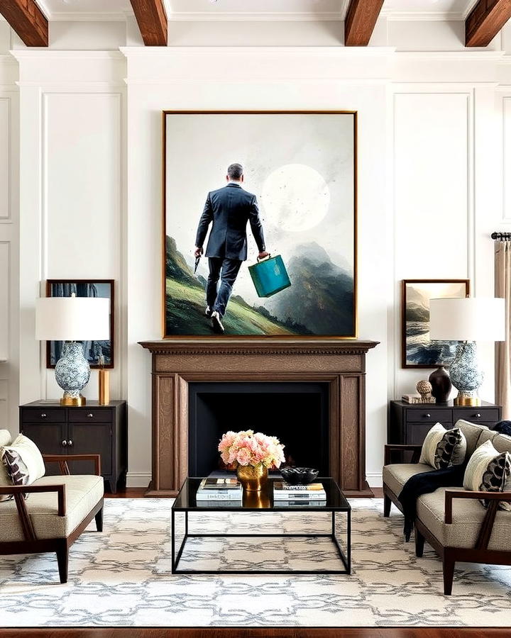 statement artwork to enhance parlor room