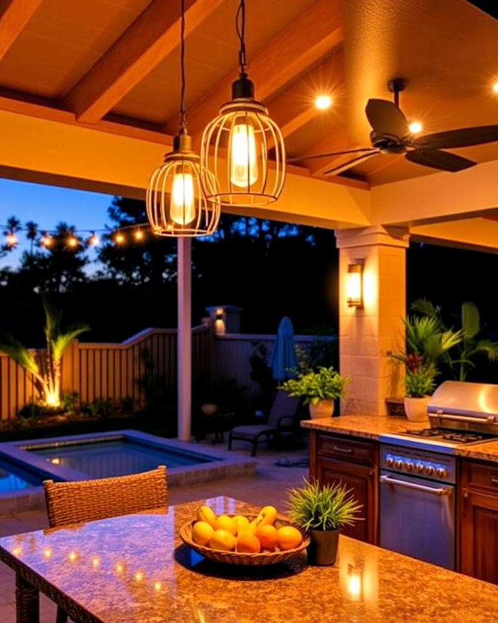 statement lighting for lanai kitchen