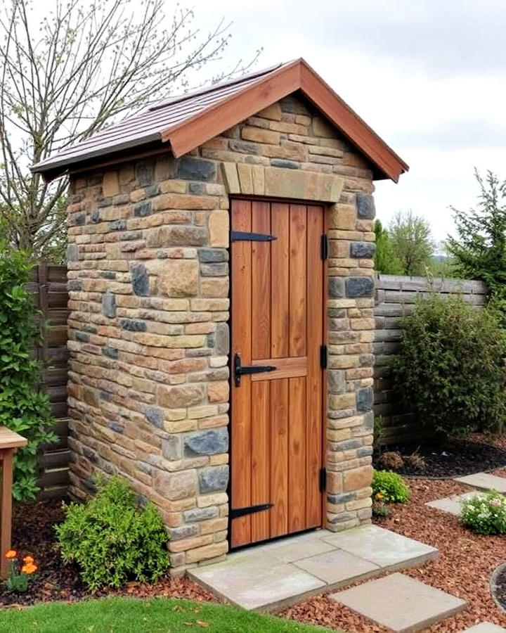 stone clad elegance outhouse