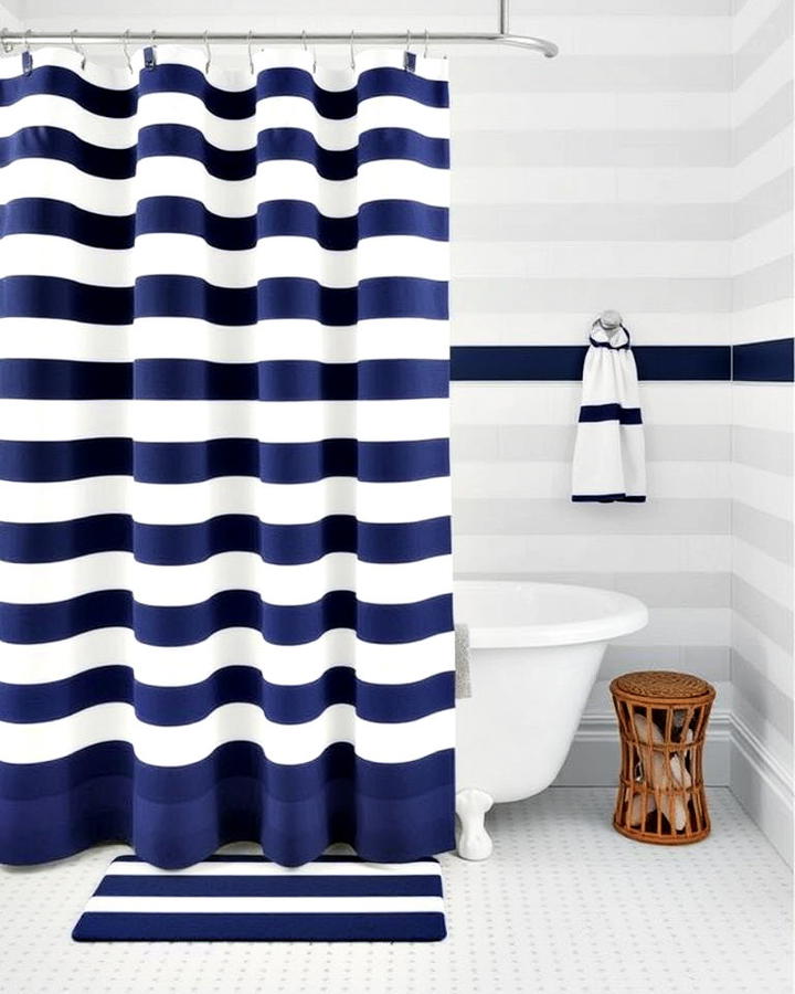 striped patterns nautical bathroom