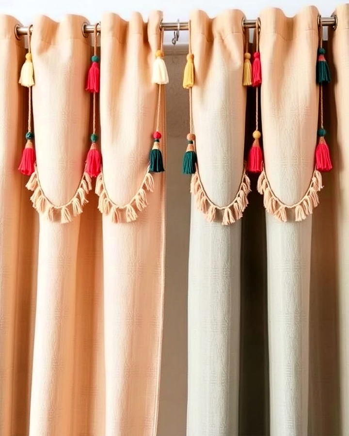 tassel adorned curtains