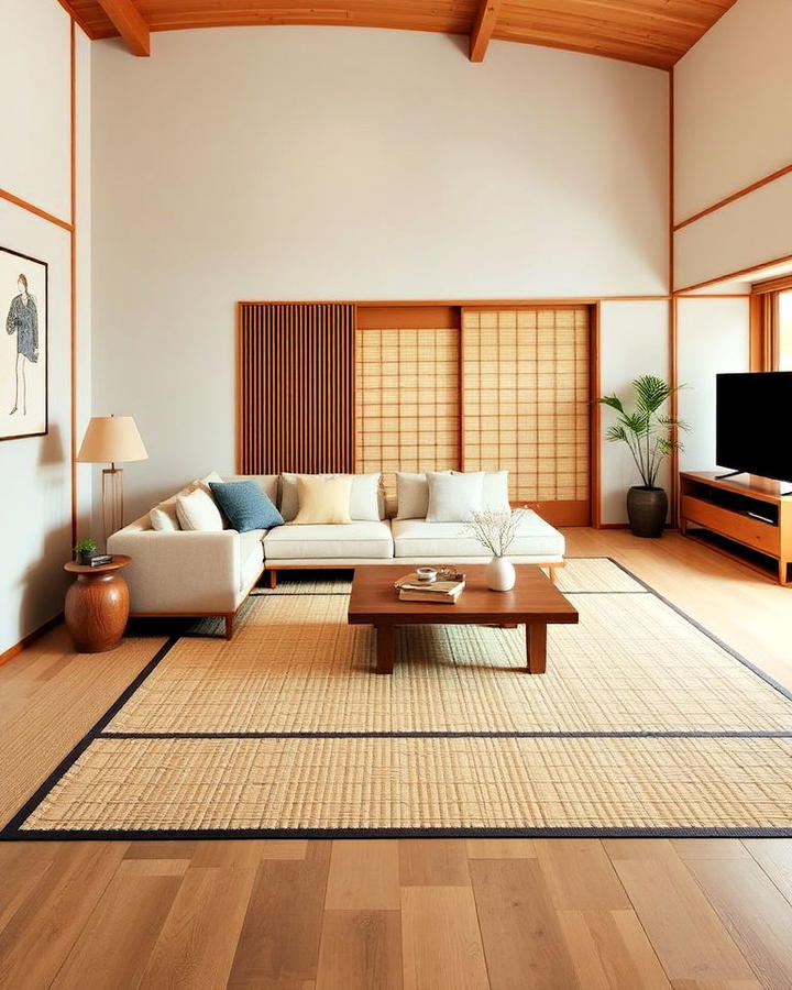 tatami mats living room for a traditional touch