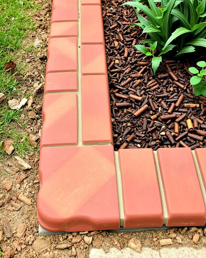 terracotta tile edging for mulch