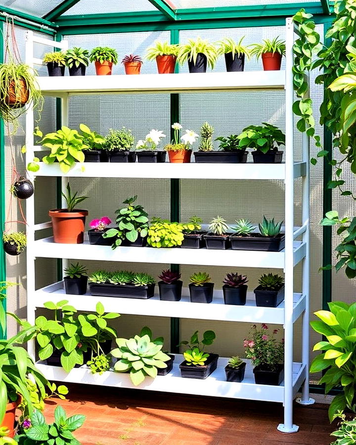 tiered plant shelving