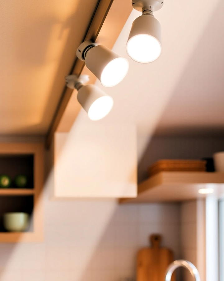 track kitchen lighting with dimmable features