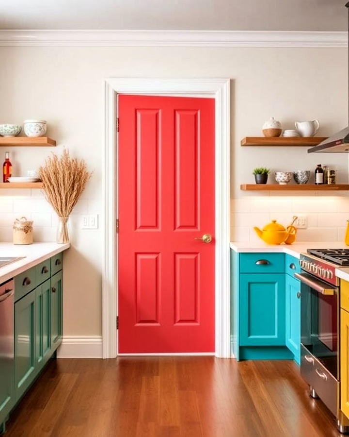 vibrant colored door for a bold statement