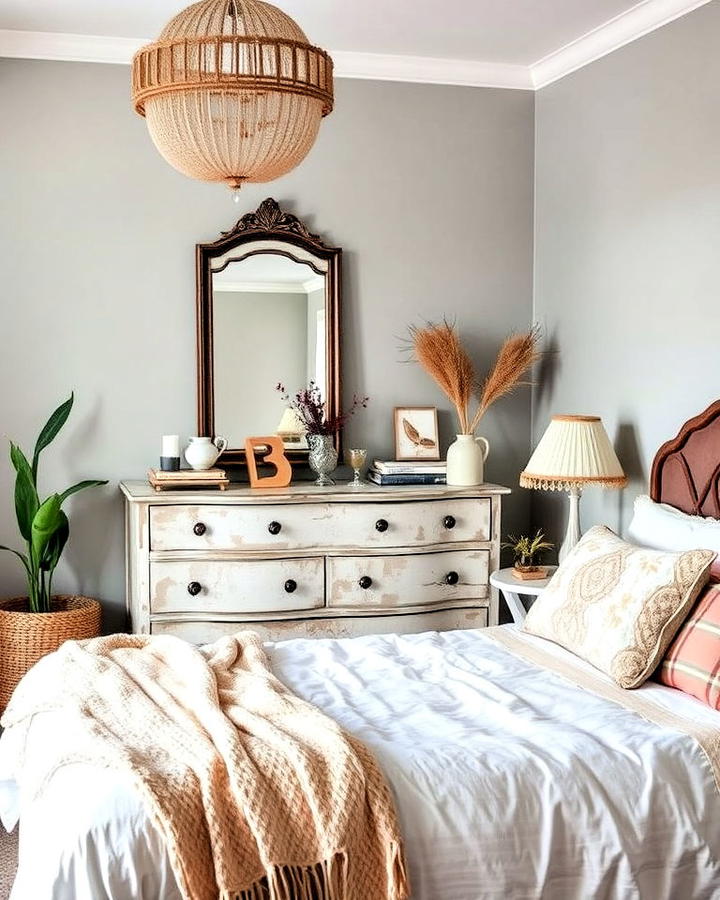 vintage finds for unique charm in bedroom