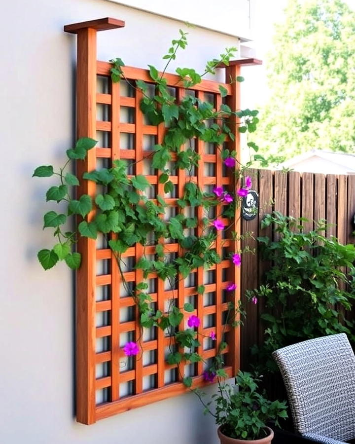 wall mounted trellis idea