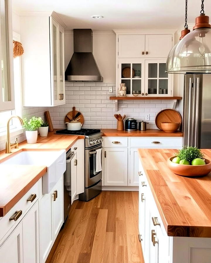 warm and inviting farmhouse style kitchen